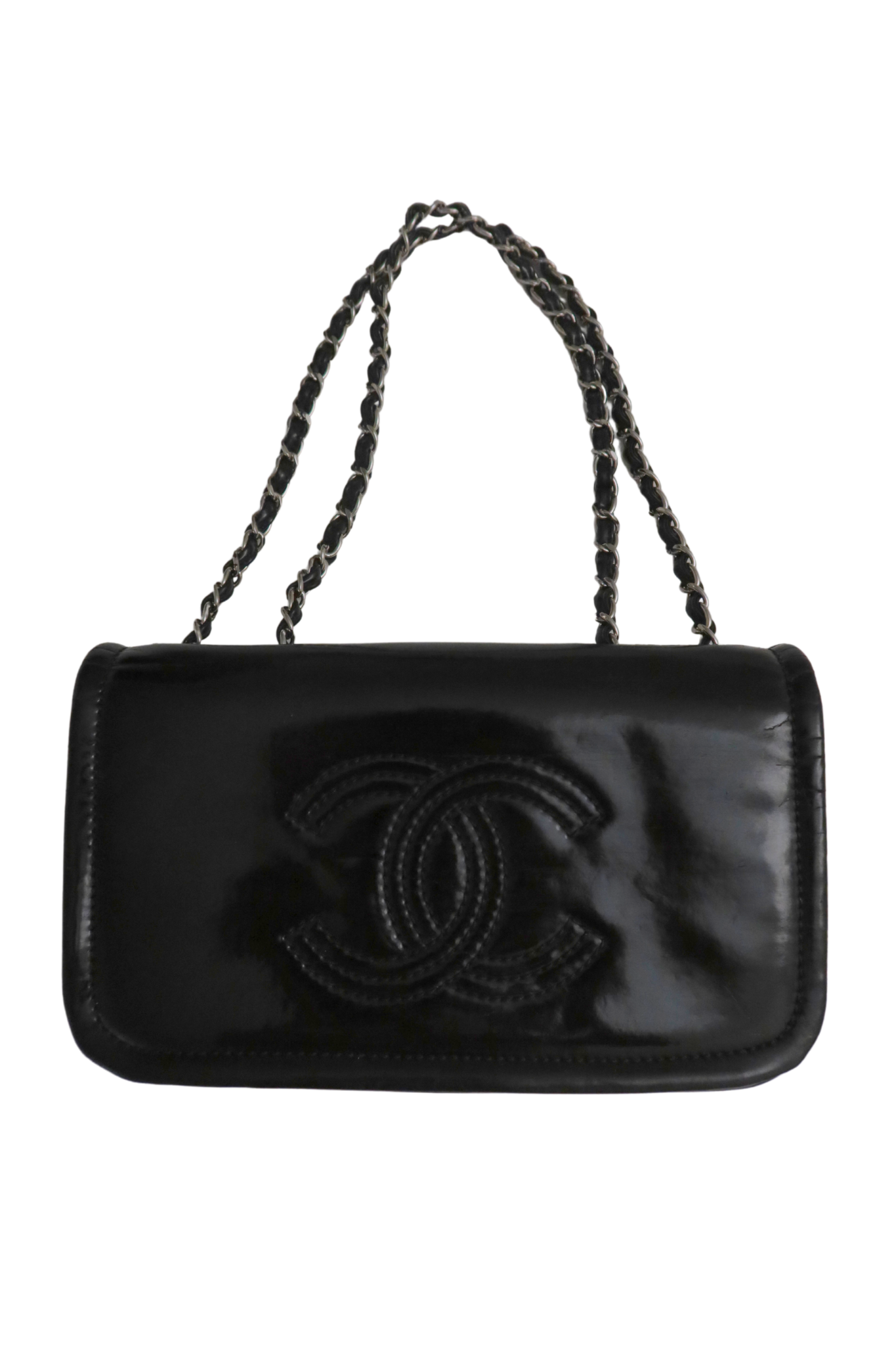 Chanel Patent Chain Flap Bag