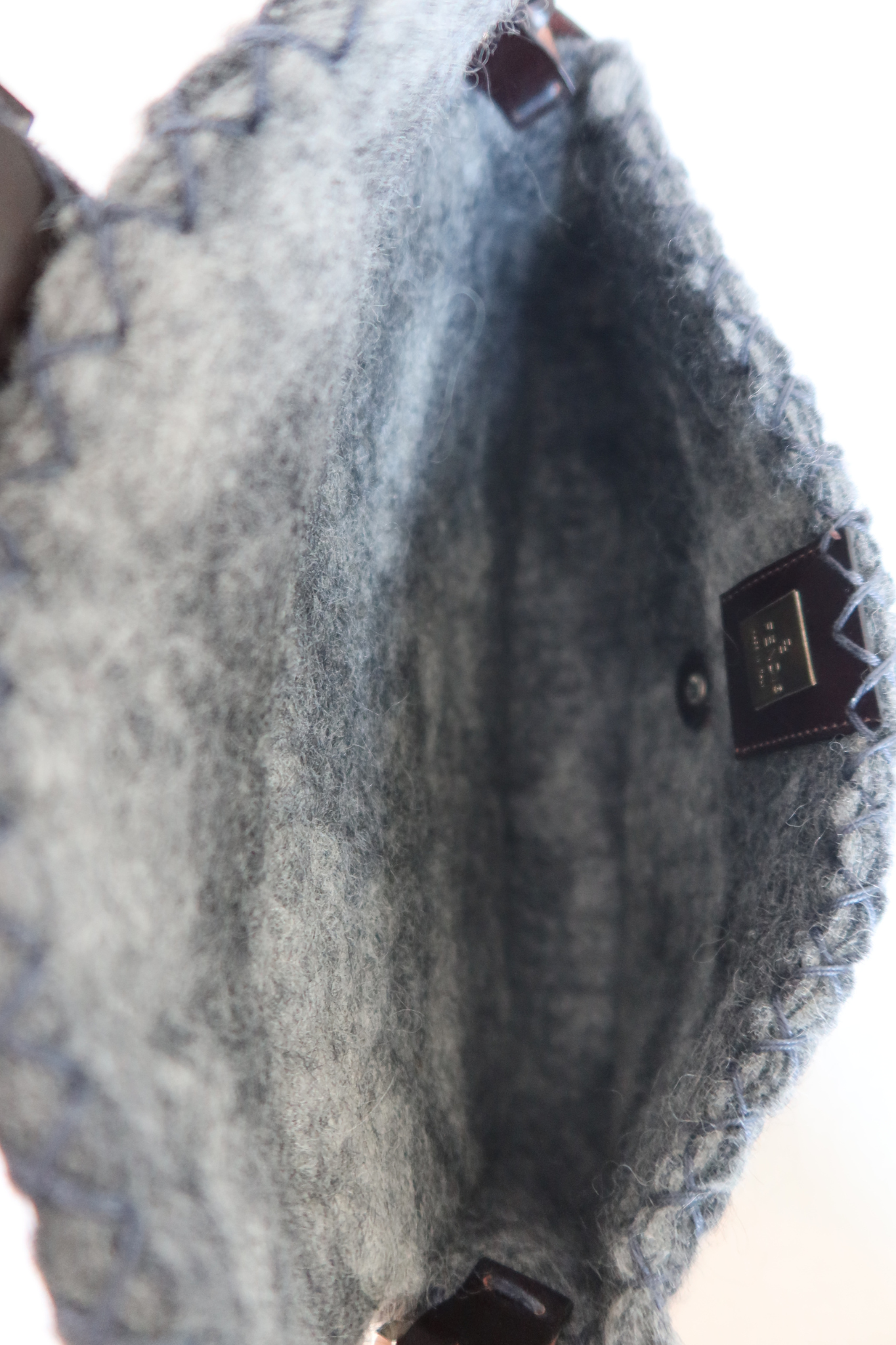 RARE FENDI Wool Baguette Multicolour Floral Embroidery