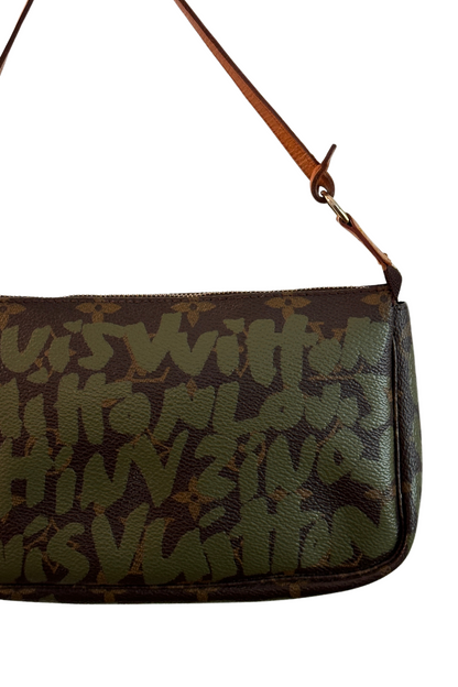 Louis Vuitton x Stephen Sprouse Monogram Green Graffiti Pochette Accessories