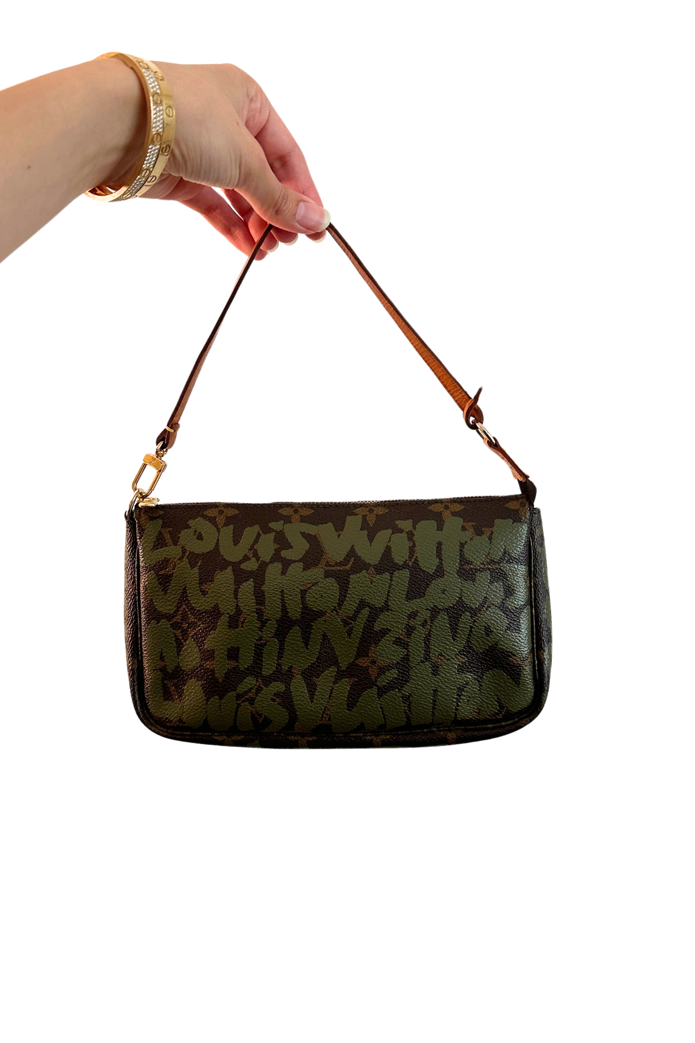 Louis Vuitton x Stephen Sprouse Monogram Green Graffiti Pochette Accessories