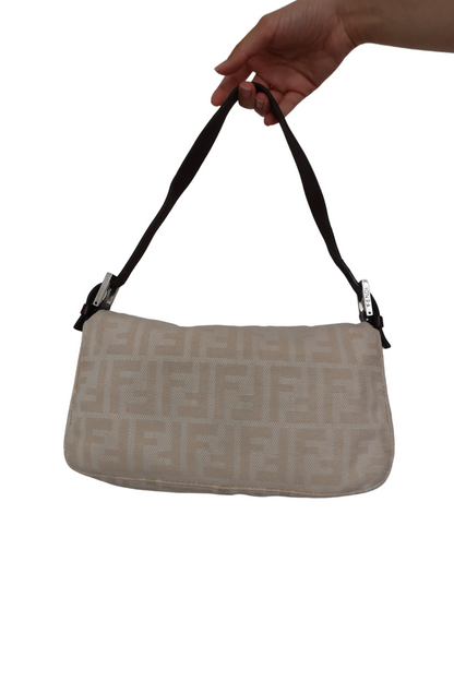 FENDI Zucca Canvas Baguette Shoulder Bag