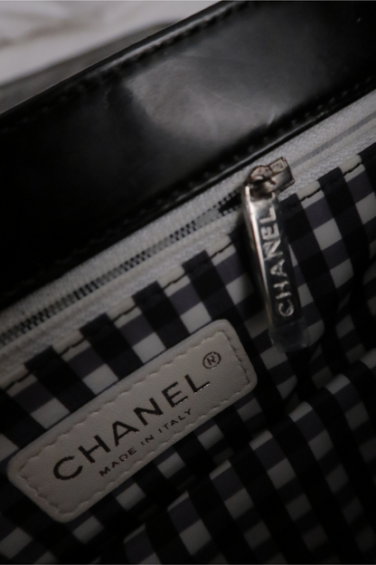 CHANEL Patent Chain Flap Bag