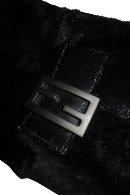 FENDI Black Fur Baguette