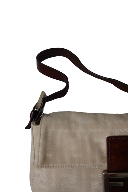 FENDI Zucca Canvas Baguette Shoulder Bag