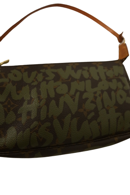 Louis Vuitton x Stephen Sprouse Monogram Green Graffiti Pochette Accessories